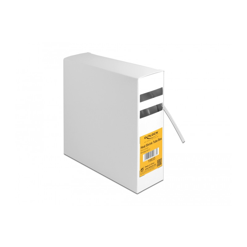 Delock Schrumpfschlauch Box, Schrumpfungsrate 2:1, 15 m x 2,4 mm transparent