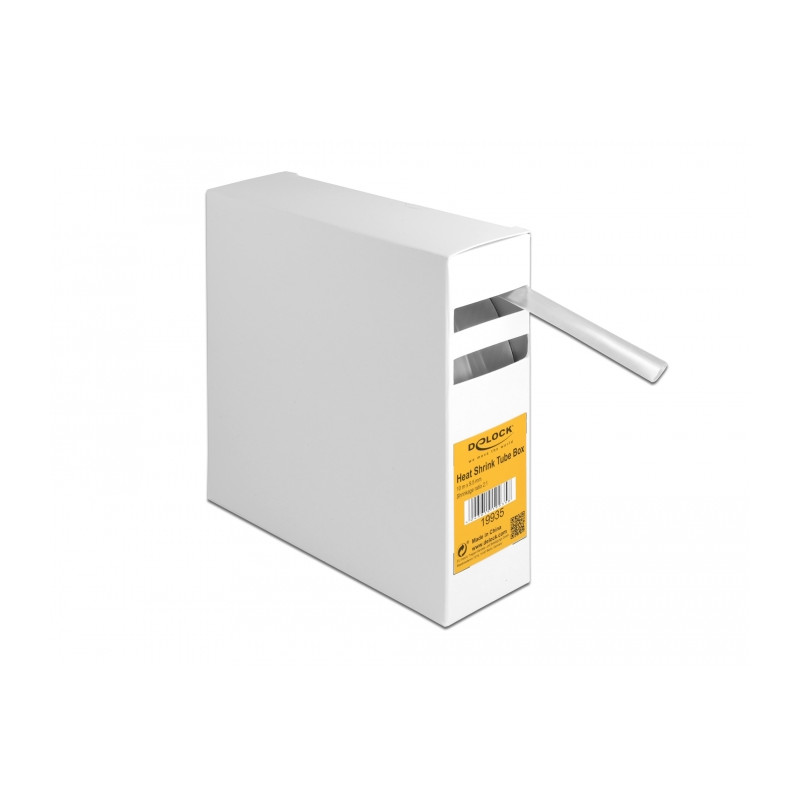 Delock Schrumpfschlauch Box, Schrumpfungsrate 2:1, 10 m x 9,5 mm transparent