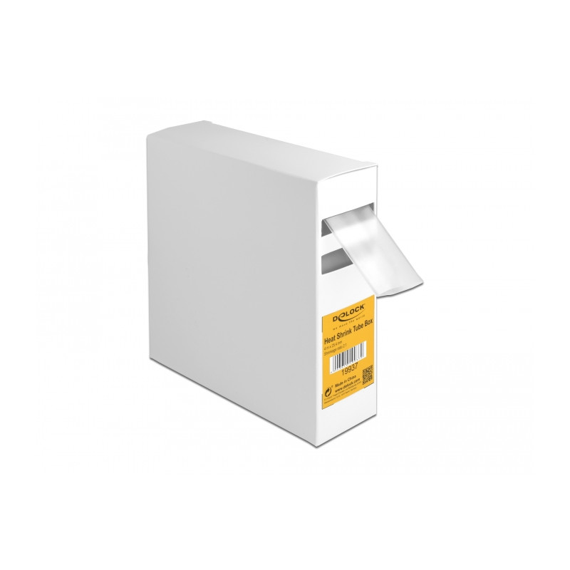 Delock Schrumpfschlauch Box, Schrumpfungsrate 2:1, 4 m x 25,4 mm transparent