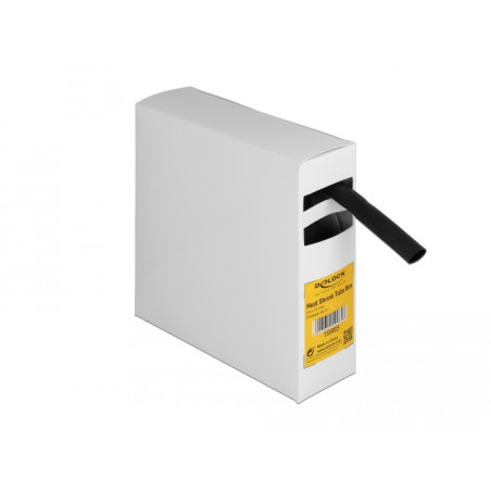 Delock Schrumpfschlauch Box, mit Innenkleber, Schrumpfungsrate 3:1, 5 m x 12,7 mm schwarz