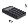 Delock 2 in 1 USB Typ-A Nummernblock mit Taschenrechner Funktion 2,4 GHz kabellos schwarz