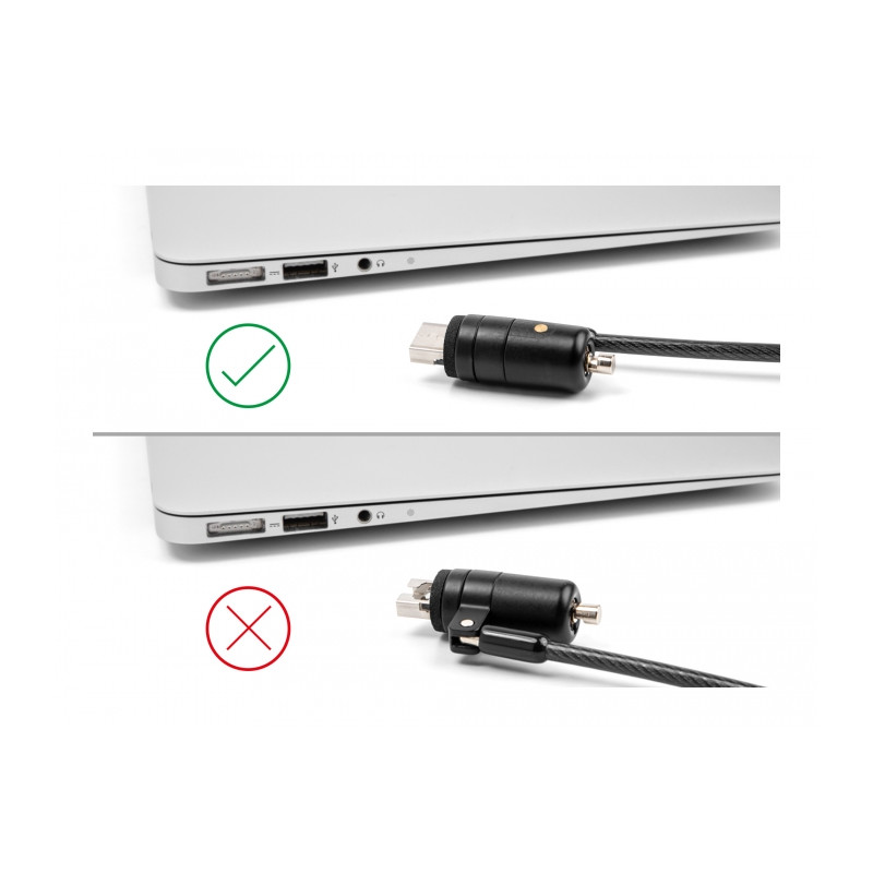 Navilock Notebook Sicherungskabel für USB Typ-A Buchse mit Schlüssel