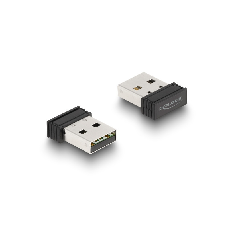 Delock 2 in 1 USB Typ-A Nummernblock mit Taschenrechner Funktion 2,4 GHz kabellos schwarz