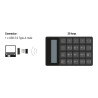 Delock 2 in 1 USB Typ-A Nummernblock mit Taschenrechner Funktion 2,4 GHz kabellos schwarz