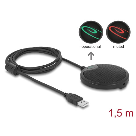 Delock USB Kondensator Mikrofon Omnidirektional für Konferenzen