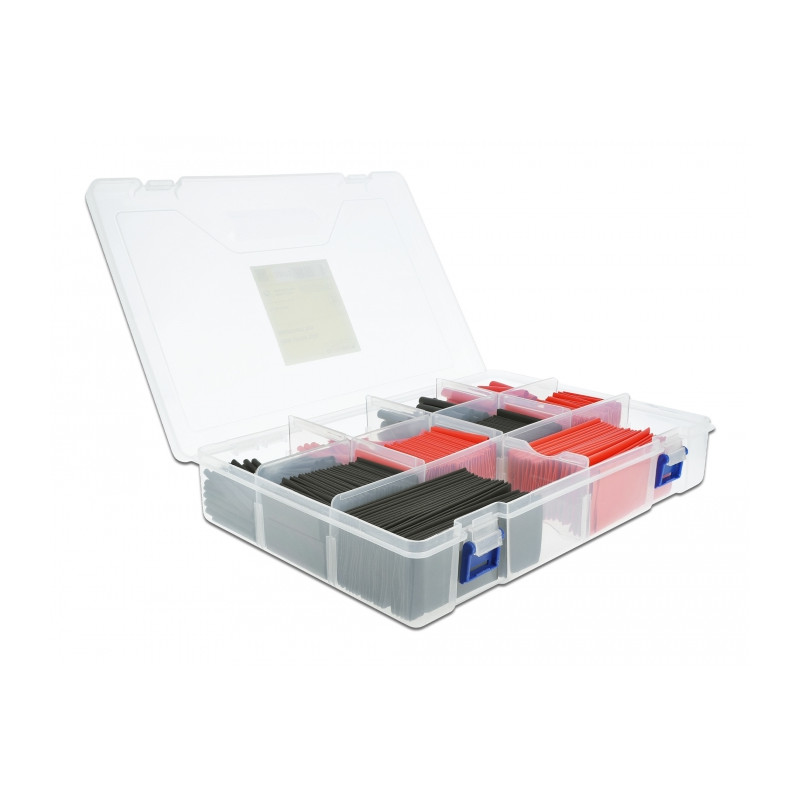 Delock Schrumpfschlauch Sortimentsbox rot / schwarz 520-teilig
