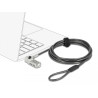 Navilock Notebook Sicherungskabel mit 3 Verriegelungsköpfen und Zahlenschloss für Kensington, Noble Wedge und Nano Slot und Zahl