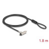Navilock Laptop Schloss mit Schlüssel für HP Nano Slot 1,80 m schwarz