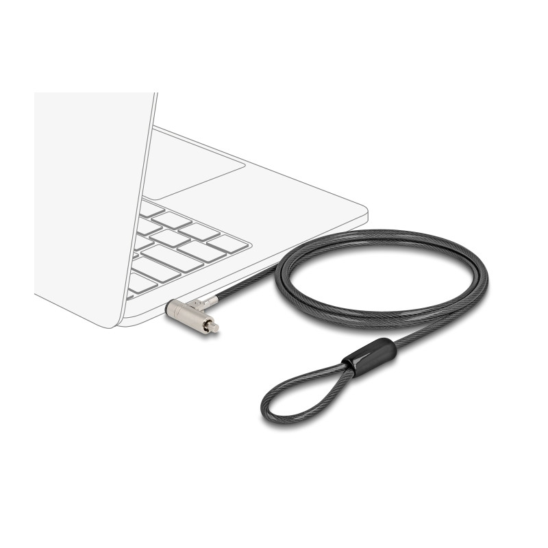 Navilock Laptop Schloss mit Schlüssel für HP Nano Slot 1,80 m schwarz