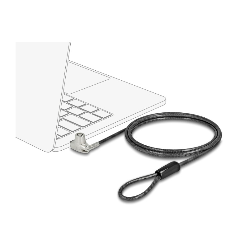 Navilock Notebook Sicherungskabel mit Schlüssel für HP Nano Slot - Karbonstahlkabel