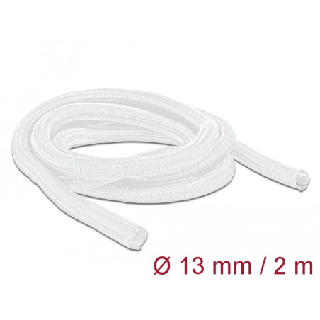 Delock Geflechtschlauch selbstschließend 2 m x 13 mm weiß