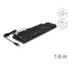 Delock Mechanische USB Gaming Tastatur kabelgebunden 1,6 m schwarz mit RGB Beleuchtung