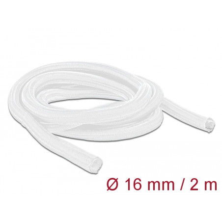 Delock Geflechtschlauch selbstschließend 2 m x 16 mm weiß