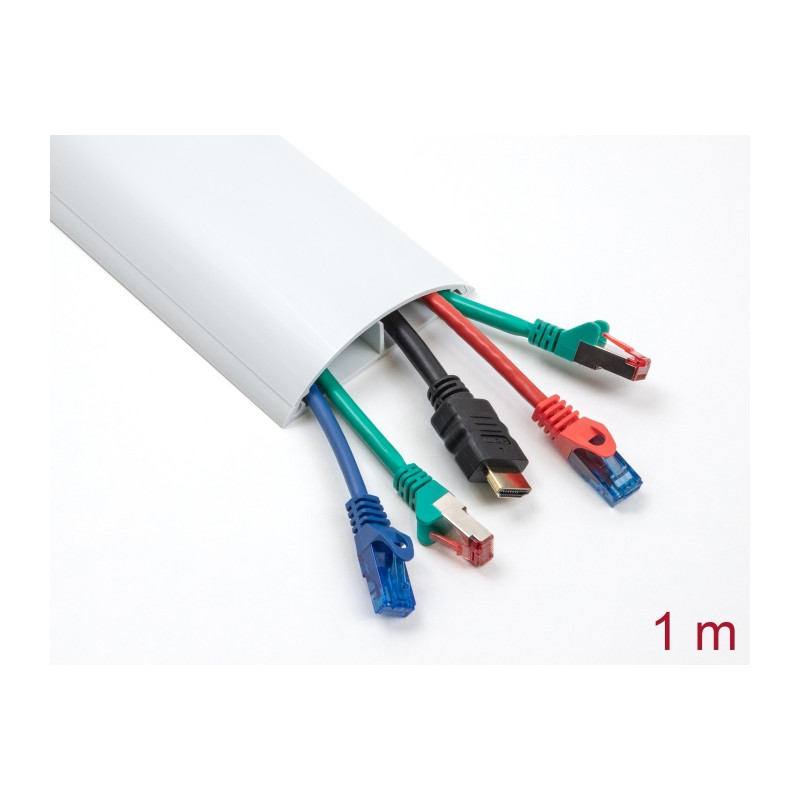 Delock Kabelkanal selbstklebend 89 x 21 mm - Länge 1 m weiß
