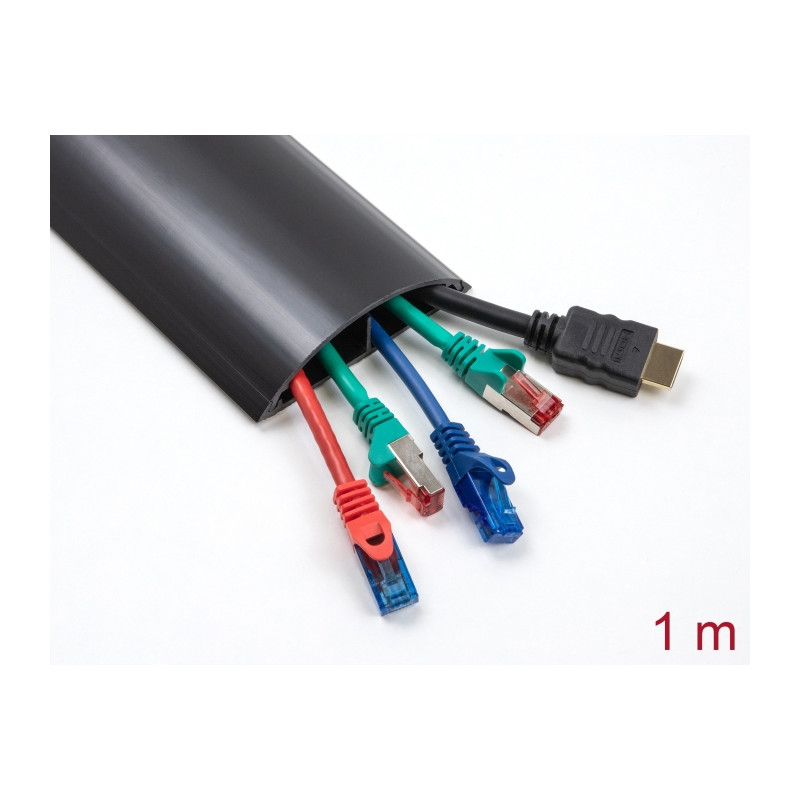Delock Kabelkanal selbstklebend 89 x 21 mm - Länge 1 m schwarz