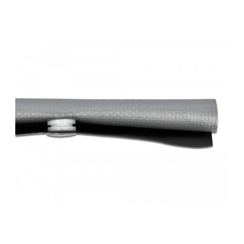 Delock Kabelschutzschlauch mit Knopfverschluss hitzebeständig 2 m x 50 mm grau / schwarz
