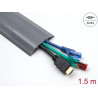 Delock Kabelkanal PVC flexibel 50 x 13 mm - Länge 1,5 m grau