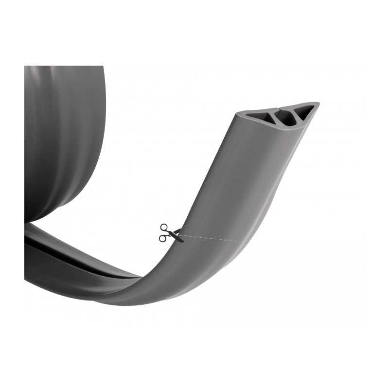 Delock Kabelkanal PVC flexibel 50 x 13 mm - Länge 1,5 m grau