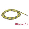 Delock Geflechtschlauch dehnbar 2 m x 6 mm schwarz-gelb