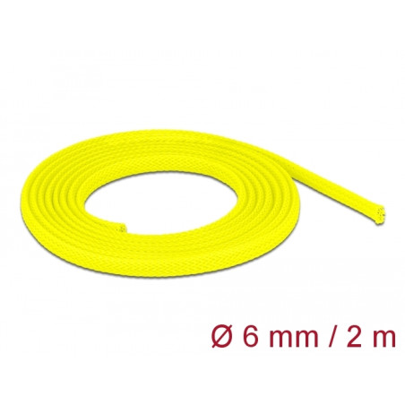 Delock Geflechtschlauch dehnbar 2 m x 6 mm gelb