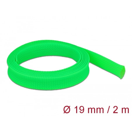 Delock Geflechtschlauch dehnbar 2 m x 19 mm grün