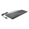 Delock USB Tastatur kabelgebunden 1,5 m schwarz mit XXL Buchstaben und Beleuchtung