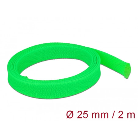 Delock Geflechtschlauch dehnbar 2 m x 25 mm grün