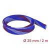 Delock Geflechtschlauch dehnbar 2 m x 25 mm blau-rot-weiß