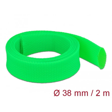 Delock Geflechtschlauch dehnbar 2 m x 38 mm grün