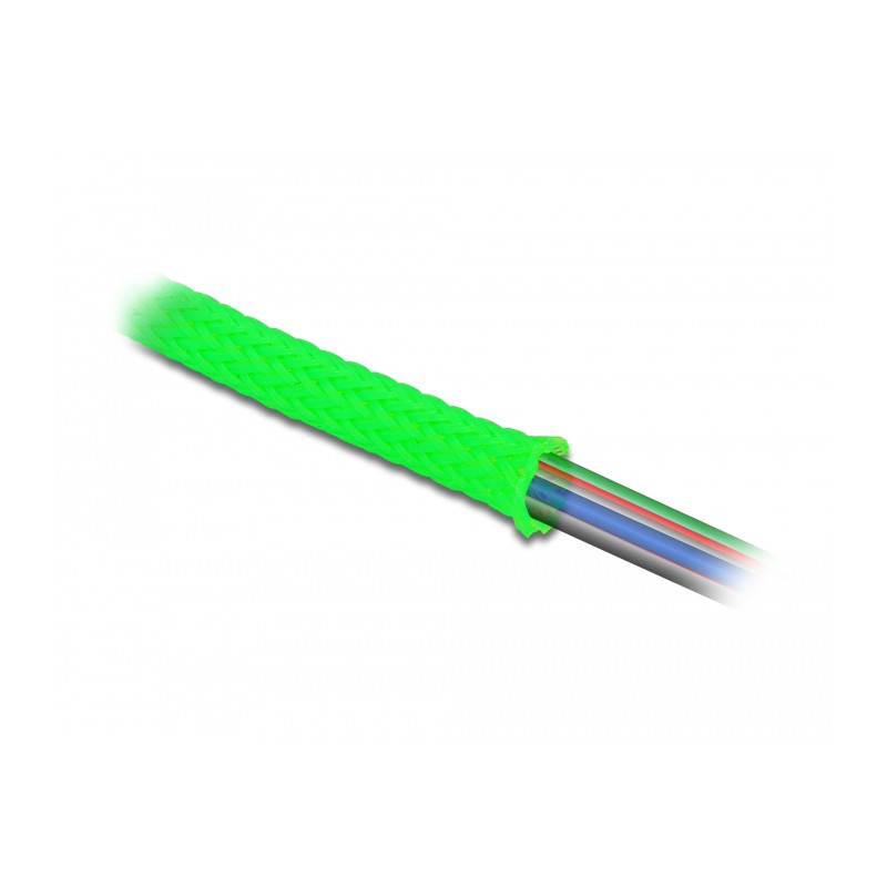 Delock Geflechtschlauch dehnbar 2 m x 38 mm grün