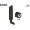 Delock LTE Antenne Dualband WLAN ac/a/b/g/n SMA Stecker 1 - 4 dBi omnidirektional drehbar mit Kippgelenk schwarz