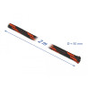 Delock Geflechtschlauch dehnbar 2 m x 50 mm schwarz-rot