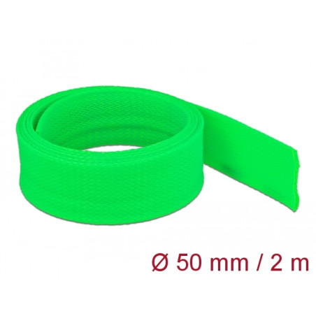 Delock Geflechtschlauch dehnbar 2 m x 50 mm grün