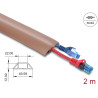 Delock Kabelkanal PVC flexibel 50 x 14 mm - Länge 2 m braun