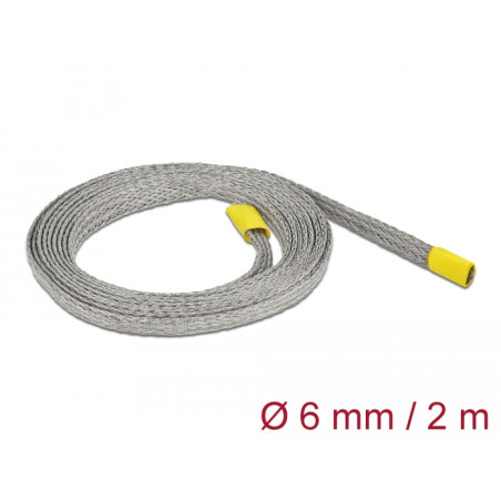 Delock Geflechtschlauch zur EMV Abschirmung dehnbar 2 m x 6 mm
