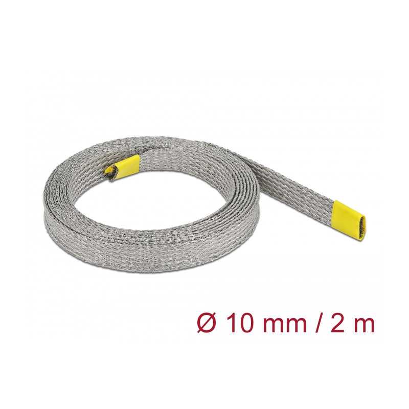 Delock Geflechtschlauch zur EMV Abschirmung dehnbar 2 m x 10 mm