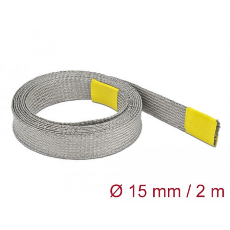 Delock Geflechtschlauch zur EMV Abschirmung dehnbar 2 m x 15 mm