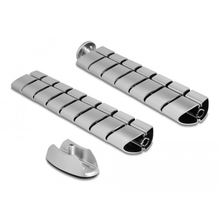 Delock Kabelkanal für Schreibtisch 740 x 75 mm höhenverstellbar silber