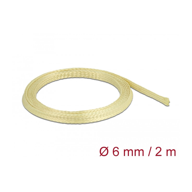 Delock Geflechtschlauch aus Aramid Fasern 2 m x 6 mm