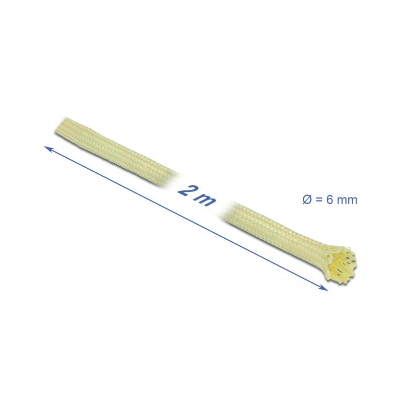 Delock Geflechtschlauch aus Aramid Fasern 2 m x 6 mm