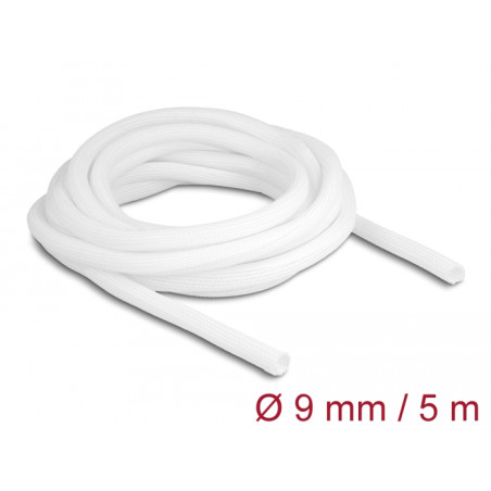 Delock Geflechtschlauch selbstschließend 5 m x 9 mm weiß