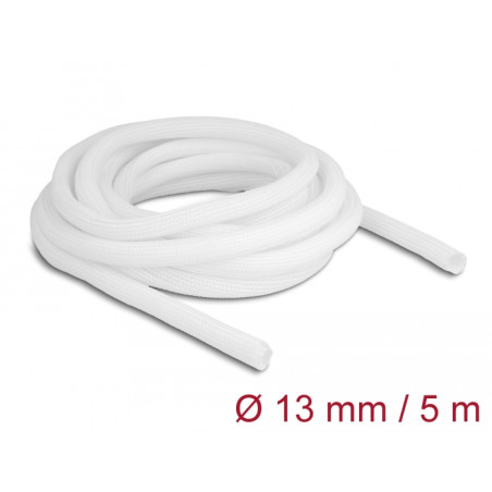 Delock Geflechtschlauch selbstschließend 5 m x 13 mm weiß