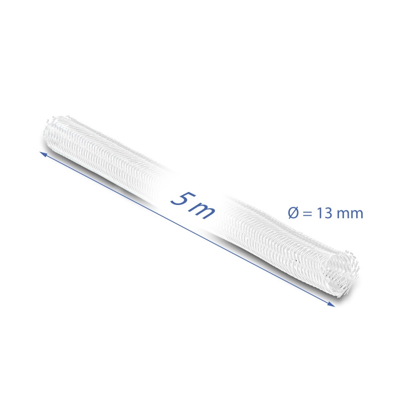 Delock Geflechtschlauch selbstschließend 5 m x 13 mm weiß