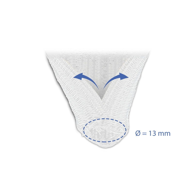 Delock Geflechtschlauch selbstschließend 5 m x 13 mm weiß