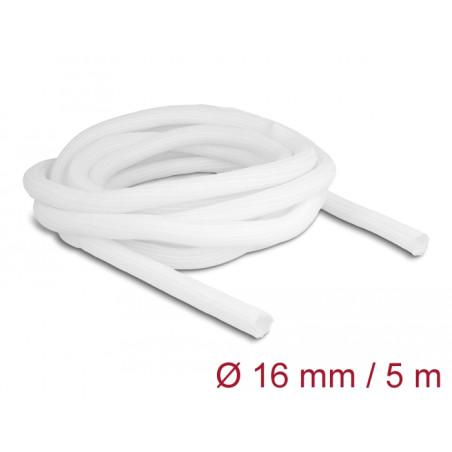 Delock Geflechtschlauch selbstschließend 5 m x 16 mm weiß