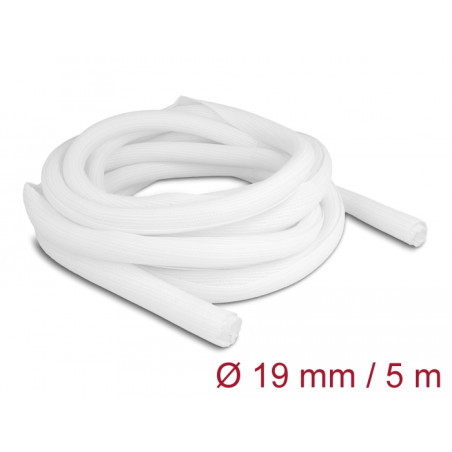 Delock Geflechtschlauch selbstschließend 5 m x 19 mm weiß