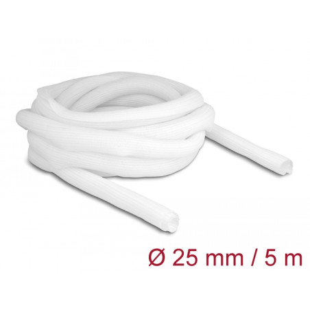 Delock Geflechtschlauch selbstschließend 5 m x 25 mm weiß