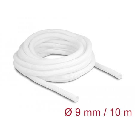Delock Geflechtschlauch selbstschließend 10 m x 9 mm weiß