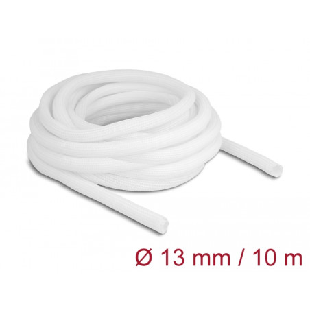Delock Geflechtschlauch selbstschließend 10 m x 13 mm weiß