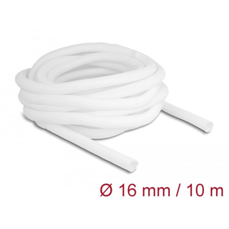 Delock Geflechtschlauch selbstschließend 10 m x 16 mm weiß